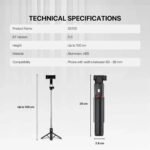 FANTECH SS100 SELFIE STICK TRIPOD STAND - Image 3