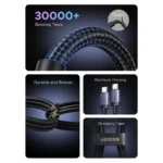 UGREEN 3 Meter 240W Max Type-C to Type-C PD Fast Charging Cable – L532 – 65909 –(1YW) - Image 9