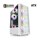 ARMAGGEDDON TRITRON 2 WHITE CASING WITH 03 ARGB FANS BUILT IN