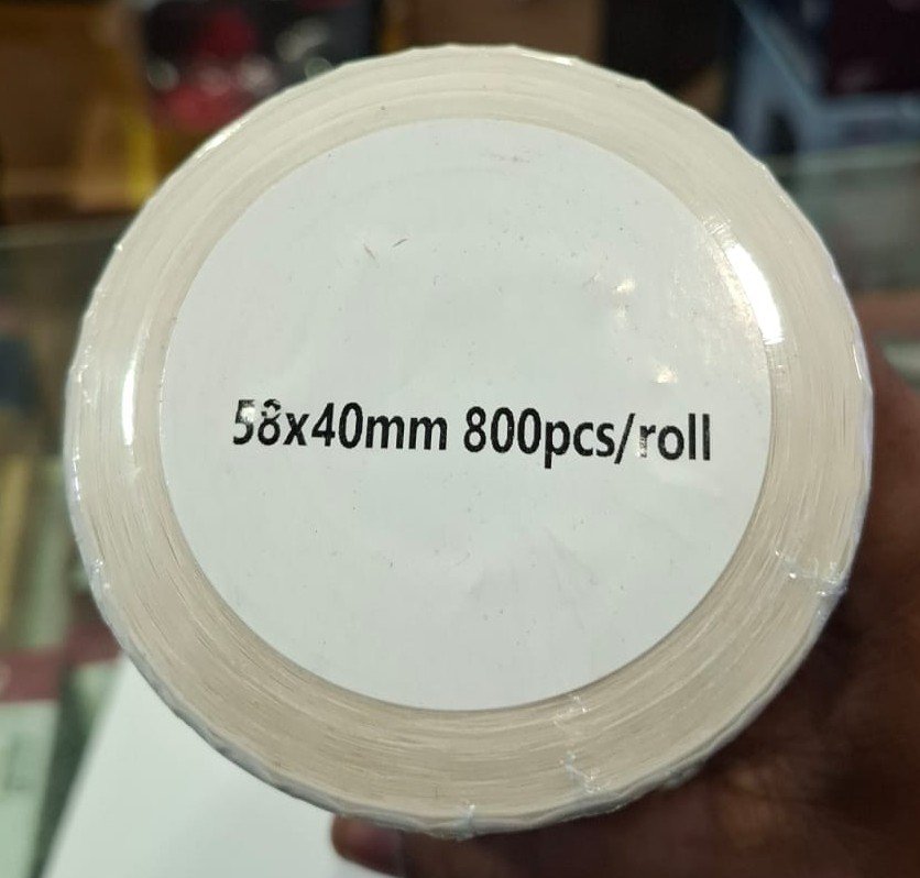 hgfd Barcode Label Sticker 58mm X 40mm /800pcs (1 Roll) - Image 1