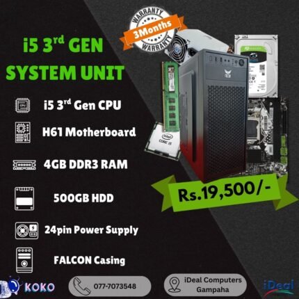 INTEL CORE i5 3rd GEN RECONDITION SYSTEM UNIT (03MW)