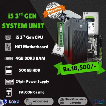 INTEL CORE i5 3rd GEN RECONDITION SYSTEM UNIT (03MW)