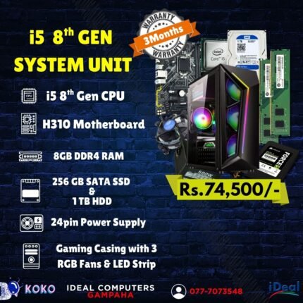 INTEL Core i5 8th GEN RECONDITION SYSTEM UNIT (03MW)