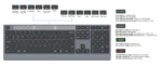 MEETION BTK2000 2.4GHz + BLUETOOTH Dual-Mode WIRELESS RECHARGEABLE KEYBOARD (1YW) - Image 3