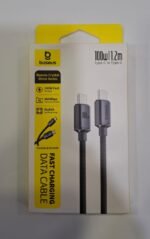 Baseus Crystal Shine Series Fast Charging Data Cable Type-C to Type-C 100W 1.2m Black (1YW)