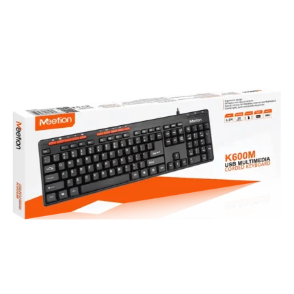 MEETION K600M USB MULTIMEDIA CORDED USB KEYBOARD (1YW)