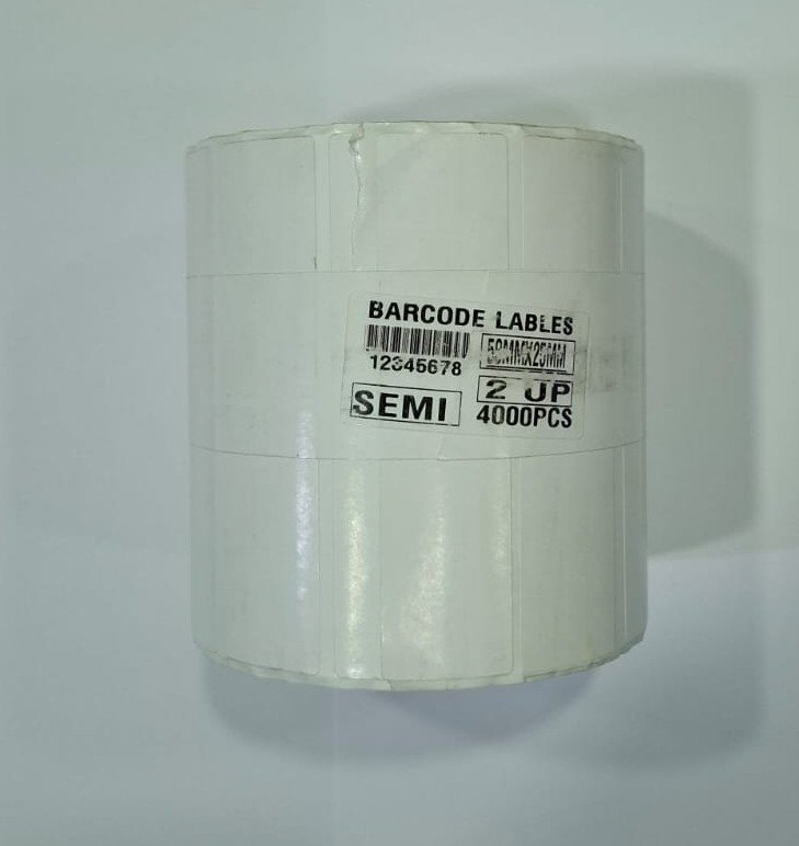 11 Barcode Label 50MM X 25MM Semi Gloss ART Paper 2 UPS 4000 PCS - Image 1
