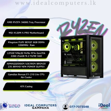 AMD RYZEN 5 3400G System Unit (Brand New)