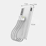 ASPOR 20000mAh A301 4 in 1 Power Bank -White Colour- (6MW) - Image 2