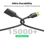 UGREEN 1 Meter USB 3.0 Male to USB Female Extension Cable- US129 - 10368 -(1YW) - Image 3