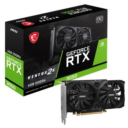 MSI GeForce RTX 3050 VENTUS 2X E 6GB OC Graphics Card (3YW)