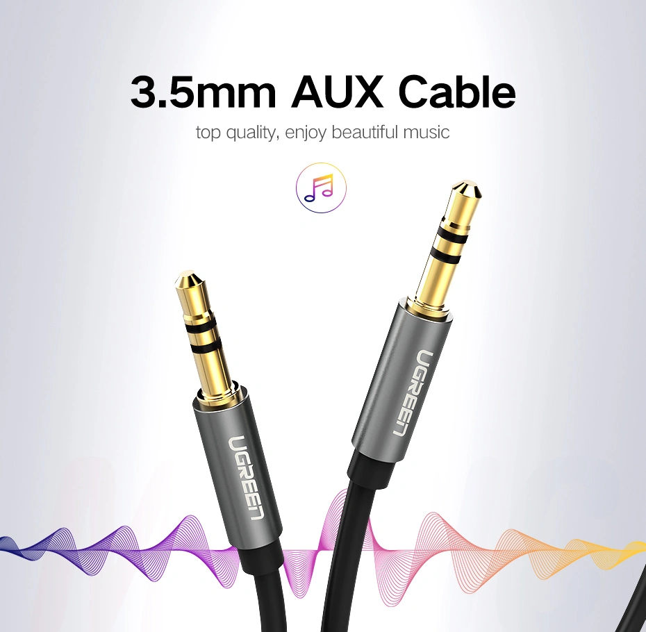 6666 UGREEN 1.5 Meter 3.5mm Male to 3.5mm Male Audio Cable – AV119 – 10734- (1YW) - Image 1