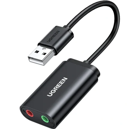 UGREEN USB 2.0 External Sound Adapter (Black) - US205 - 30724 (1YW)