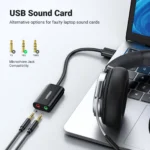 UGREEN USB 2.0 External Sound Adapter (Black) - US205 - 30724 (1YW) - Image 3