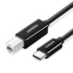 UGREEN 2Meter USB-C to USB-B 2.0 Printer Cable 2Meter (Black) – 50446 – (1YW)