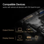 UGREEN DVI (24+1) Male to Male Cable Gold Plated 1.5m (Black) - 11606 - DV101 -(1YW) - Image 10