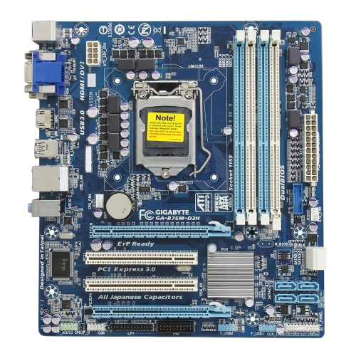 b75-4 B75 DDR3 MOTHERBOARD Recondition (4 Ram Slot) ( 2nd & 3rd Gen Processor Support) (03MW) - Image 1