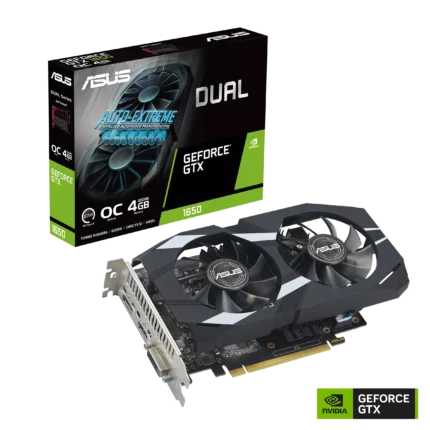 ASUS DUAL GeForce GTX1650 OC Edition 4GB GDDR6 EVO VGA Card (2YW)