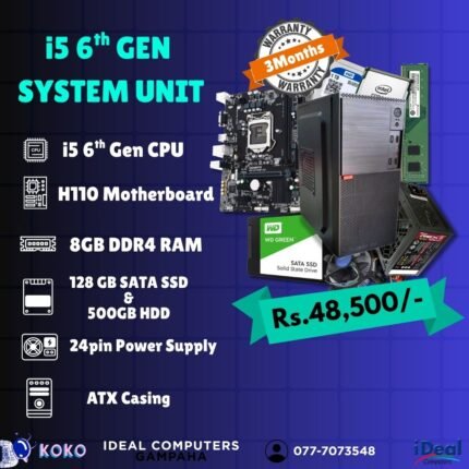 Intel Core i5 6th Gen Recondition System Unit