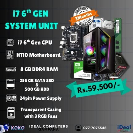 INTEL CORE i7 6th GEN RECONDITION SYSTEM UNIT (03MW)