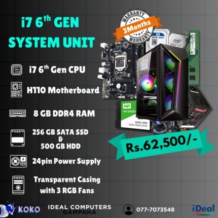 INTEL CORE i7 6th GEN RECONDITION SYSTEM UNIT (03MW)