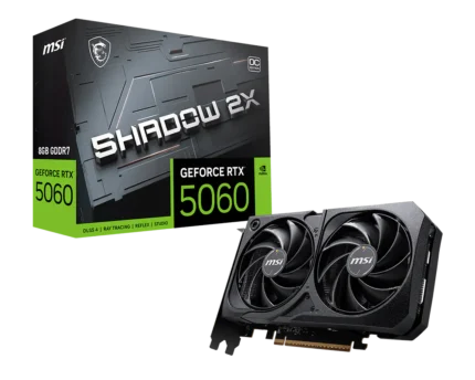 MSI Geforce RTX 5060 Shadow 2X OC 8GB GDDR7X Graphics Card (3YW)