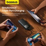 Baseus Star-Lord Digital Display Fast Charging Power Bank 30000mAh 30W Cluster Black With Simple Series Charging Cable USB to Type-C 3A 0.3m Black - - Image 14