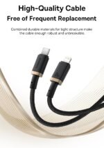 Baseus Dura Series Fast Charging Cable Type-C to Lightning 20W 1m Black - (USB-C to iP) (1YW) - Image 5