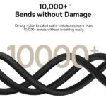 Baseus Dura Series Fast Charging Cable Type-C to Lightning 20W 1m Black - (USB-C to iP) (1YW) - Image 6