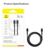 Baseus Dura Series Fast Charging Cable Type-C to Lightning 20W 1m Black - (USB-C to iP) (1YW) - Image 11