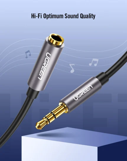 UGREEN 1.5 Meter 3.5mm Male to 3.5mm Female Extension Cable – AV118 – 10593 –(1YW)