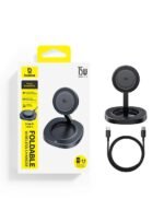 Baseus EnerFill FF11 15W Qi2 Foldable Wireless Charger + Black With 20W Power Adpter UK + 1m C to C Data Cable Black (1YW)