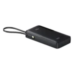 Baseus 20000mAh 20W Bipow 2 Digital Display Power Bank with Built-in Type-C Cable – Cluster Black (1YW) - Image 5