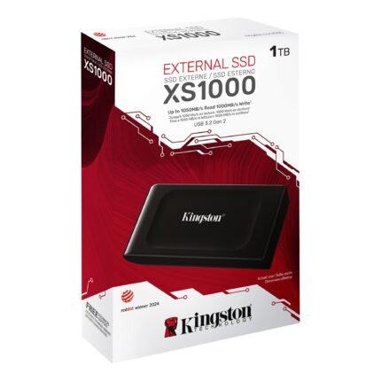 Kingston 1TB XS1000 External Solid State Drive USB 3.2 Gen 2 (Portable SSD) Black (3YW)