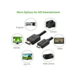 UGREEN 1.5 Meter 4K@30Hz Mini HDMI to HDMI Cable Male to Male Black – HD108 – 11167 –(1YW) - Image 6