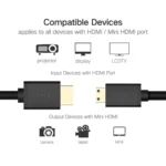 UGREEN 1.5 Meter 4K@30Hz Mini HDMI to HDMI Cable Male to Male Black – HD108 – 11167 –(1YW) - Image 3