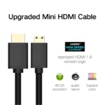 UGREEN 1.5 Meter 4K@30Hz Mini HDMI to HDMI Cable Male to Male Black – HD108 – 11167 –(1YW) - Image 7