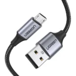 UGREEN USB 2.0 A to Micro USB Cable Nickel Plating Aluminum Braid 0.25m (25CM) (Black) - 60144 - US290 -(1YW) - Image 8