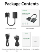 UGREEN VGA Male To HDMI Female Converter – CM513 – 50945 –(1YW) - Image 14