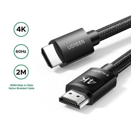 UGREEN 2 Meter 4K HDMI Male to Male Nylon Braided Cable - HD119 - 40101 -(1YW)