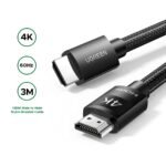 UGREEN 3 Meter 4K HDMI Male to Male Nylon Braided Cable - HD119 - 40102 -(1YW)