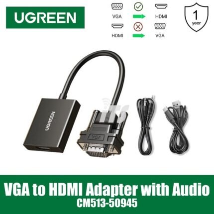UGREEN VGA Male To HDMI Female Converter – CM513 – 50945 –(1YW)