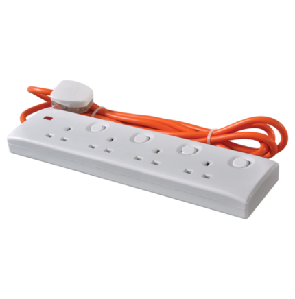 Orange 13A Extension Cord/Trailer Socket 7M