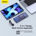 Baseus AirJoy USB-A & Type C to SD/TF Card Reader (1YW) - Image 5