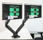 ZENO M8D 17''- 32'' Double Arm Gas-Strut Desktop Monitor Stand (Black) - Image 3