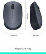 Logitech M170 Wireless Mouse - Black (1YW) - Image 6