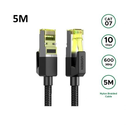 UGREEN 5 Meter Cat 7 Round Braided Ethernet Cable – NW150 – 80425 –(1YW)
