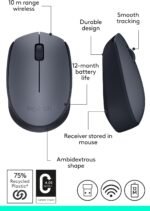 Logitech M170 Wireless Mouse - Black (1YW) - Image 8