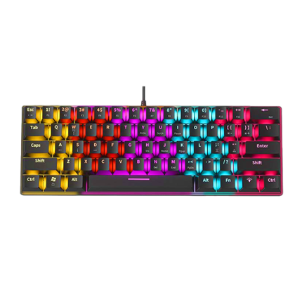 ARMAGGEDDON MKA-1C CORE 61 Keys Wired Mechanical Keyboard- Ranbow Backlight (CLICKY Mechanical Switches) (1YW)