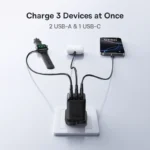 Baseus 30W EnerFill FN11 Gan5 Fast Charger 2 x USB A + 1 x TYPE-C -E0121M03 - Cosmic Black (1YW) - Image 4
